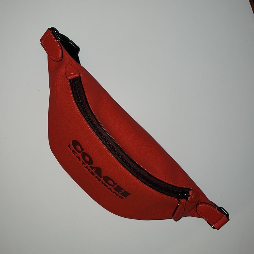 NWOT Coach Charter Belt Bag In Red Orange - Picture 3 of 4